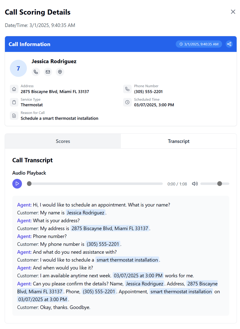 Call Transcripts & Summary